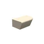 ZB.CE.03 Curved Edge Concrete Bench — Weatherstone — W20 White — digitally rendered color preview