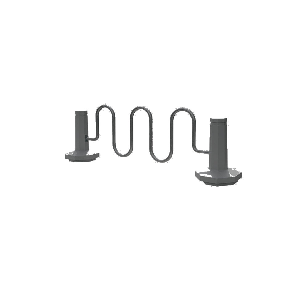 TF7193 Bike Rack Bollard — Weatherstone — W26 Charcoal — digitally rendered color preview