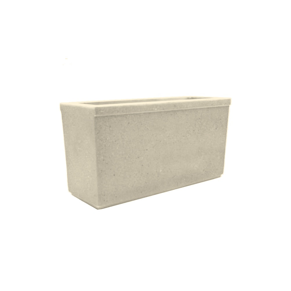 TF4155 RP Series Rectangular Concrete Planter — Acid Wash — A20 White — digitally rendered color preview