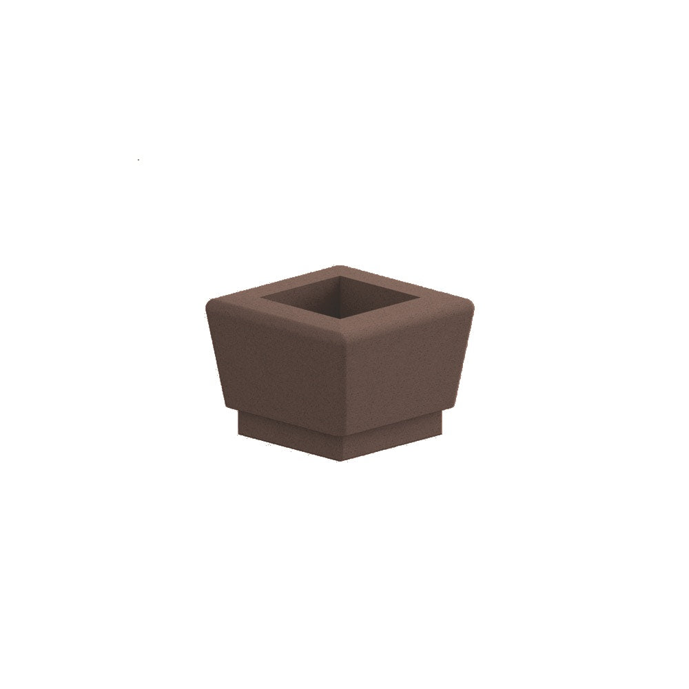 WS9126 Our Town Single Square Planter — Acid Wash — A25 Brown — digitally rendered color preview
