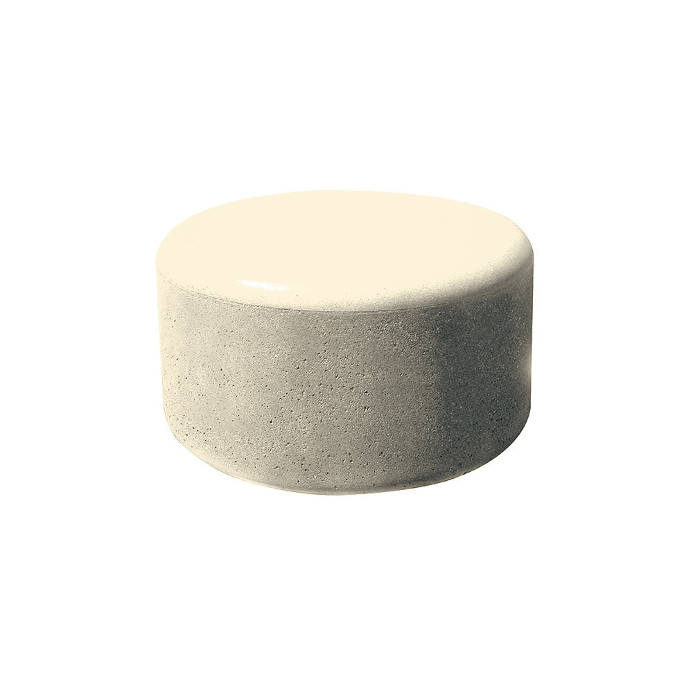 TF5087 Round Concrete Bench/Table — Acid Wash — A20 White — digitally rendered color preview