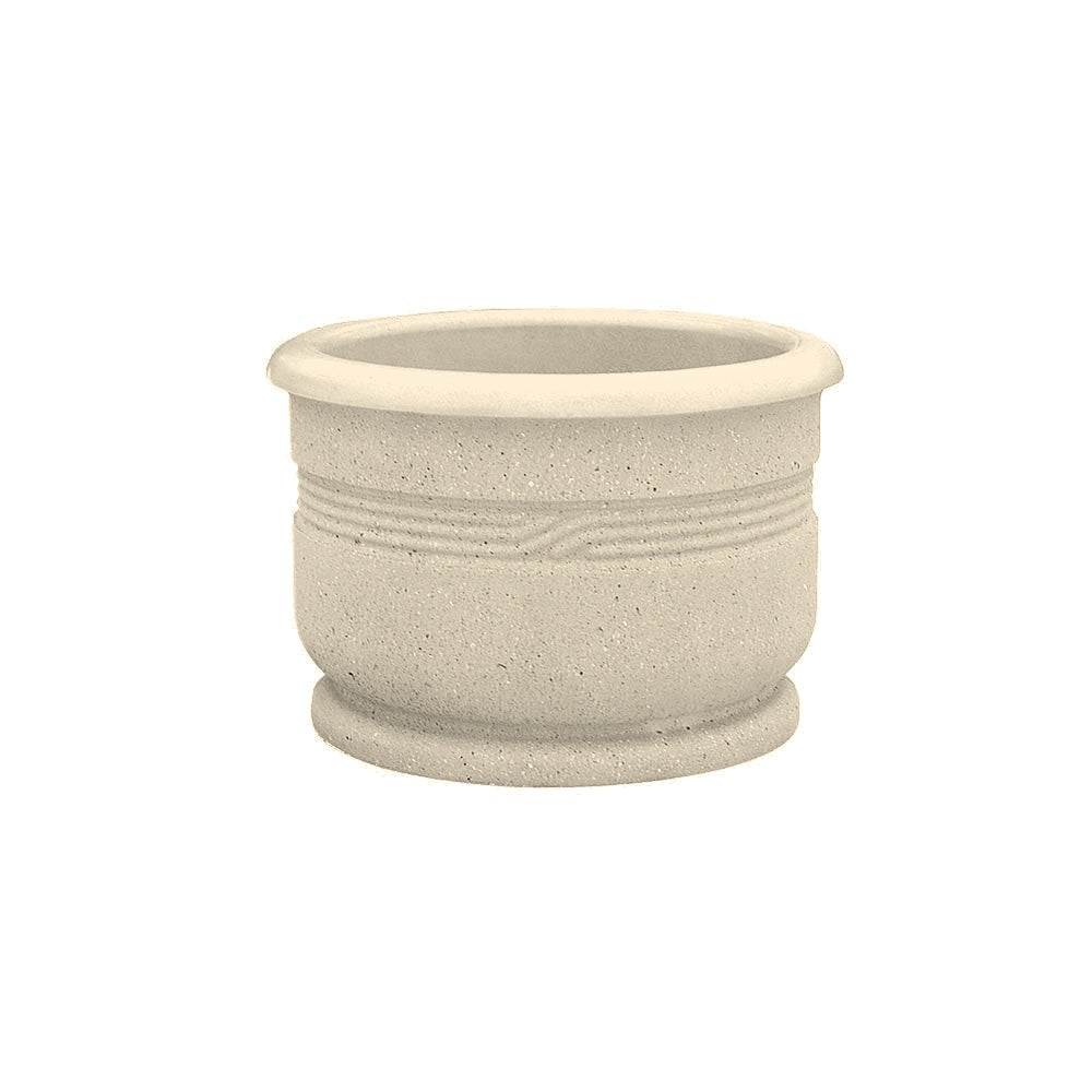 WS4027 Classical Round Concrete Planter — Weatherstone — W20 White — digitally rendered color preview