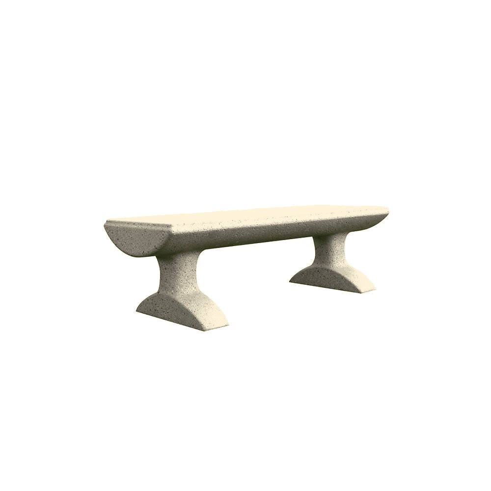WS5020 Concrete Bench — Acid Wash — A20 White — digitally rendered color preview