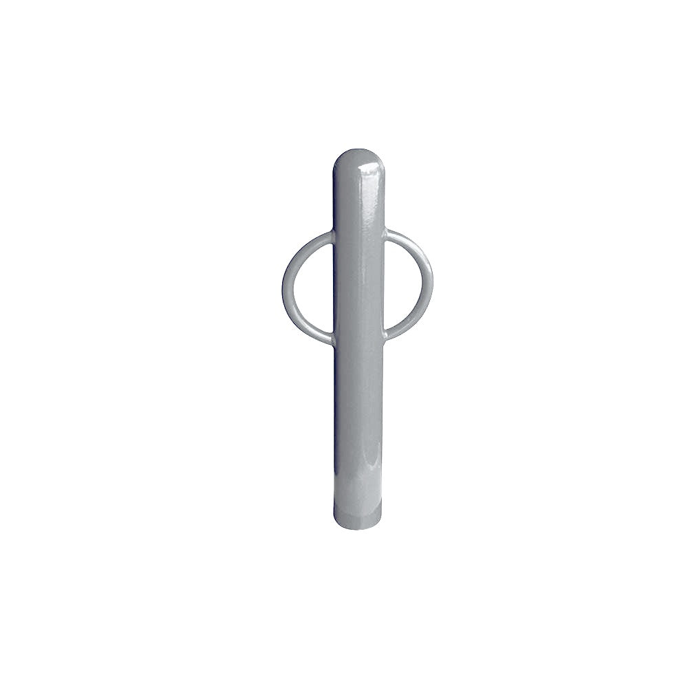 MF9014 Inground Mount Bike Post Bollard — Metal Powder Coat — 9 White — digitally rendered color preview