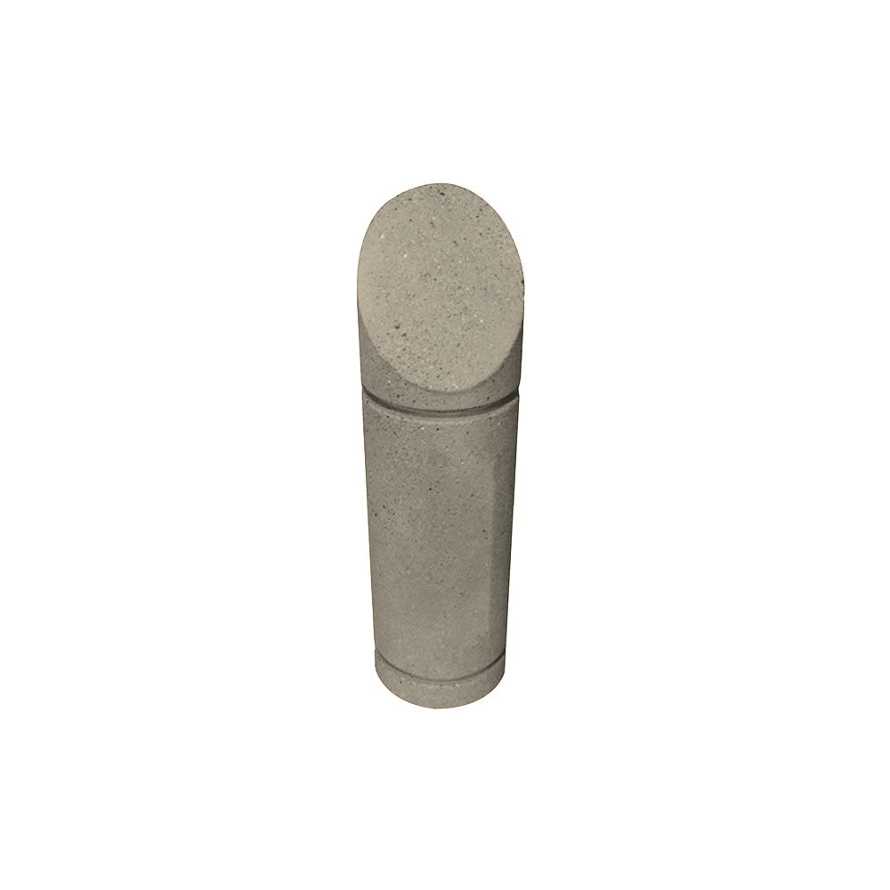 TF6067 Concrete Bollard with Beveled Top — Weatherstone — W20 White — digitally rendered color preview