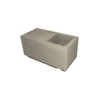 WS120 Concrete Planter with Seat — Acid Wash — A20 White — digitally rendered color preview