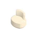 ZB.AR.06 Oval Concrete Seat With Backrest — Weatherstone — W20 White — digitally rendered color preview