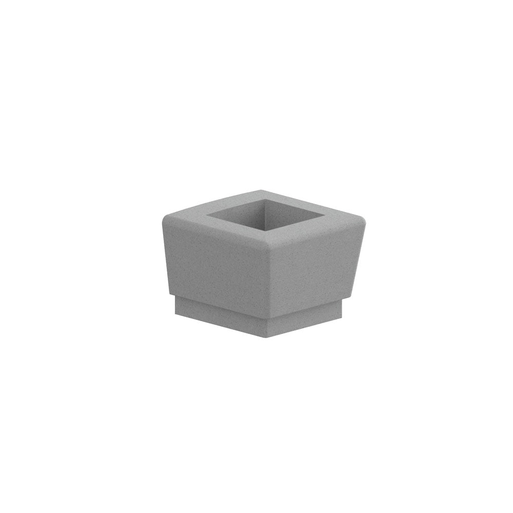 WS9113 Our Town Square Planter End — Weatherstone — W31 Fog — digitally rendered color preview