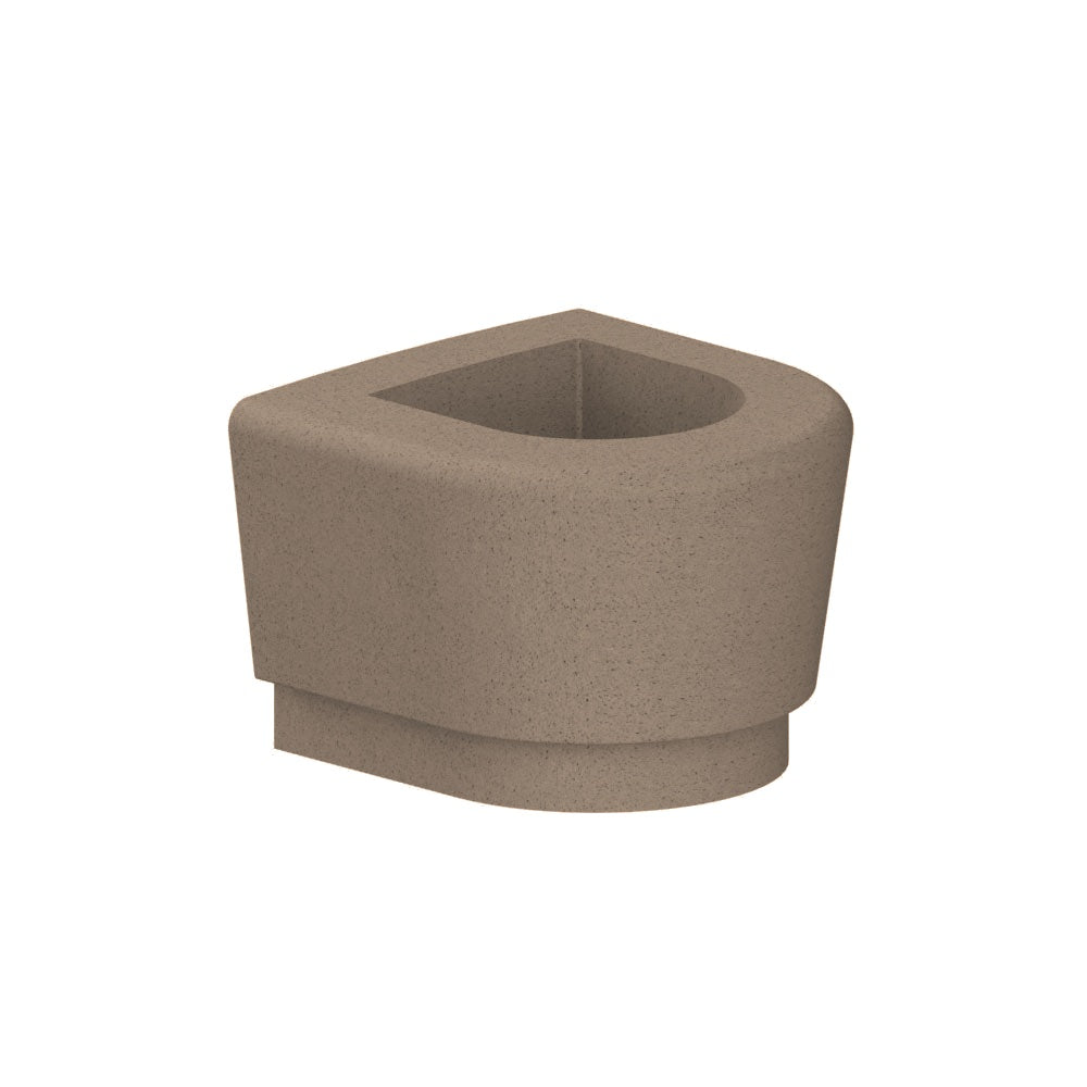 WS9073 Our Town Curve Planter end — Weatherstone — W21 Buff — digitally rendered color preview
