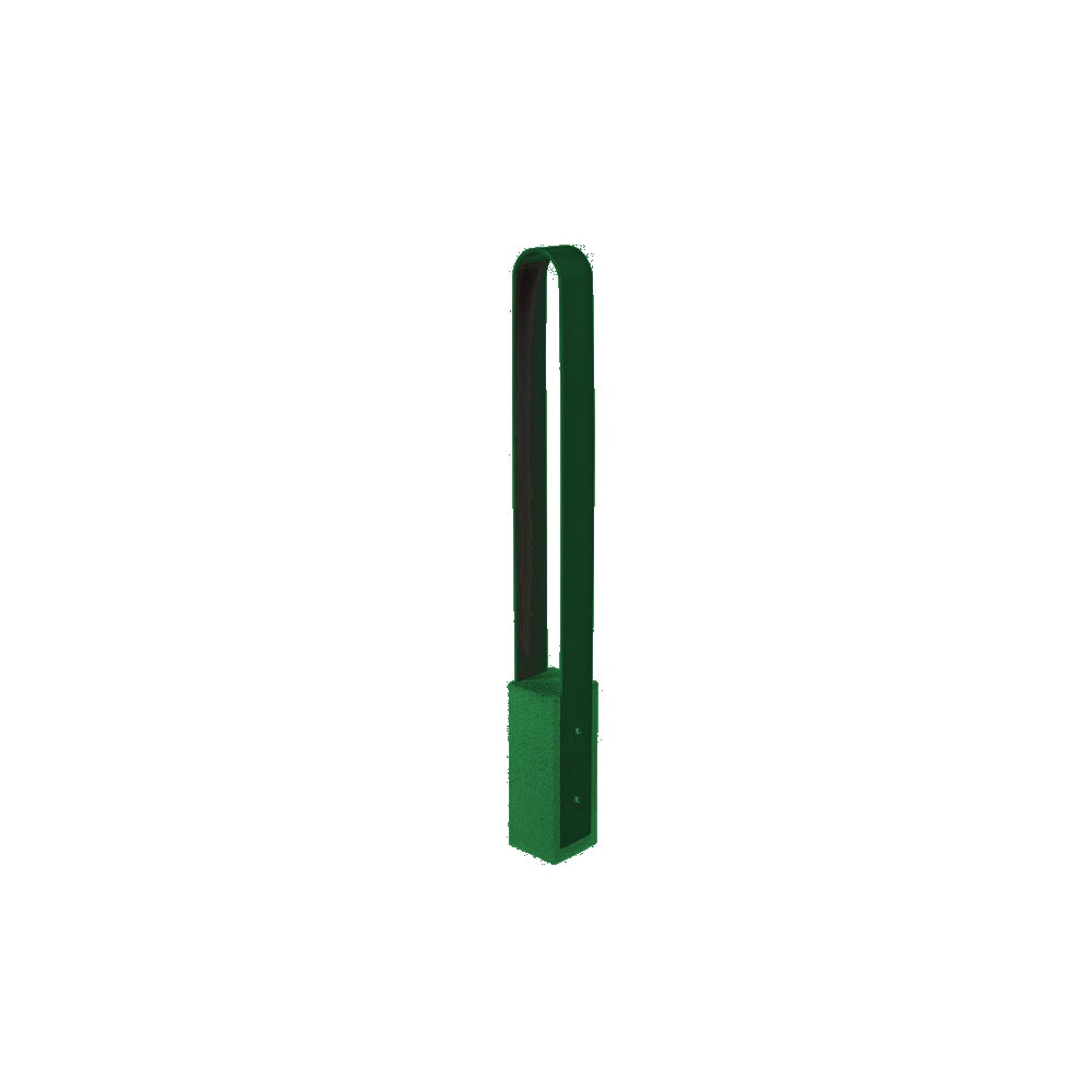 DF6510 Collaboration Vault Bike Bollard - Short/Rounded — Metal Powder Coat — 69 Emerald — digitally rendered color preview