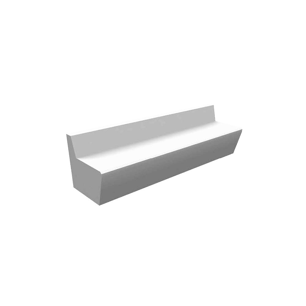 ZB.WL.33 Large Concrete Bench — Acid Wash — A30 Star — digitally rendered color preview