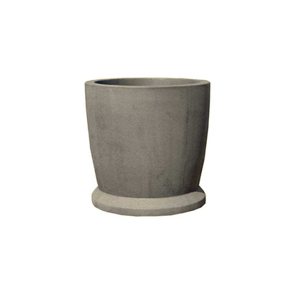 TF4101 Round Concrete Planter — Weatherstone — W20 White — digitally rendered color preview