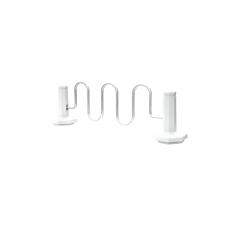 TF7193 Bike Rack Bollard — Metal Powder Coat — 9 White — digitally rendered color preview
