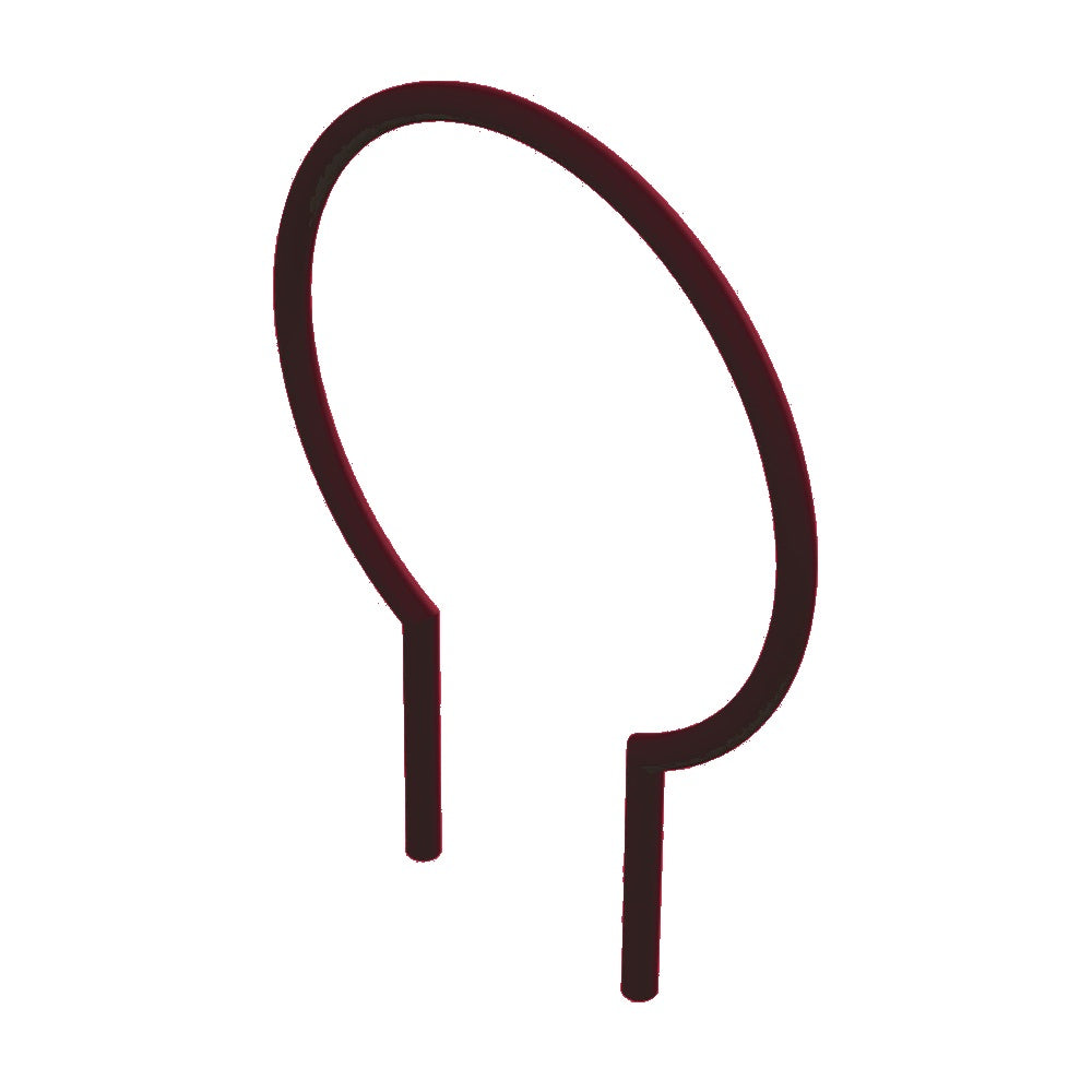MF9023 Inground Mount Circle Bike Rack — Metal Powder Coat — S43 Fireweed — digitally rendered color preview