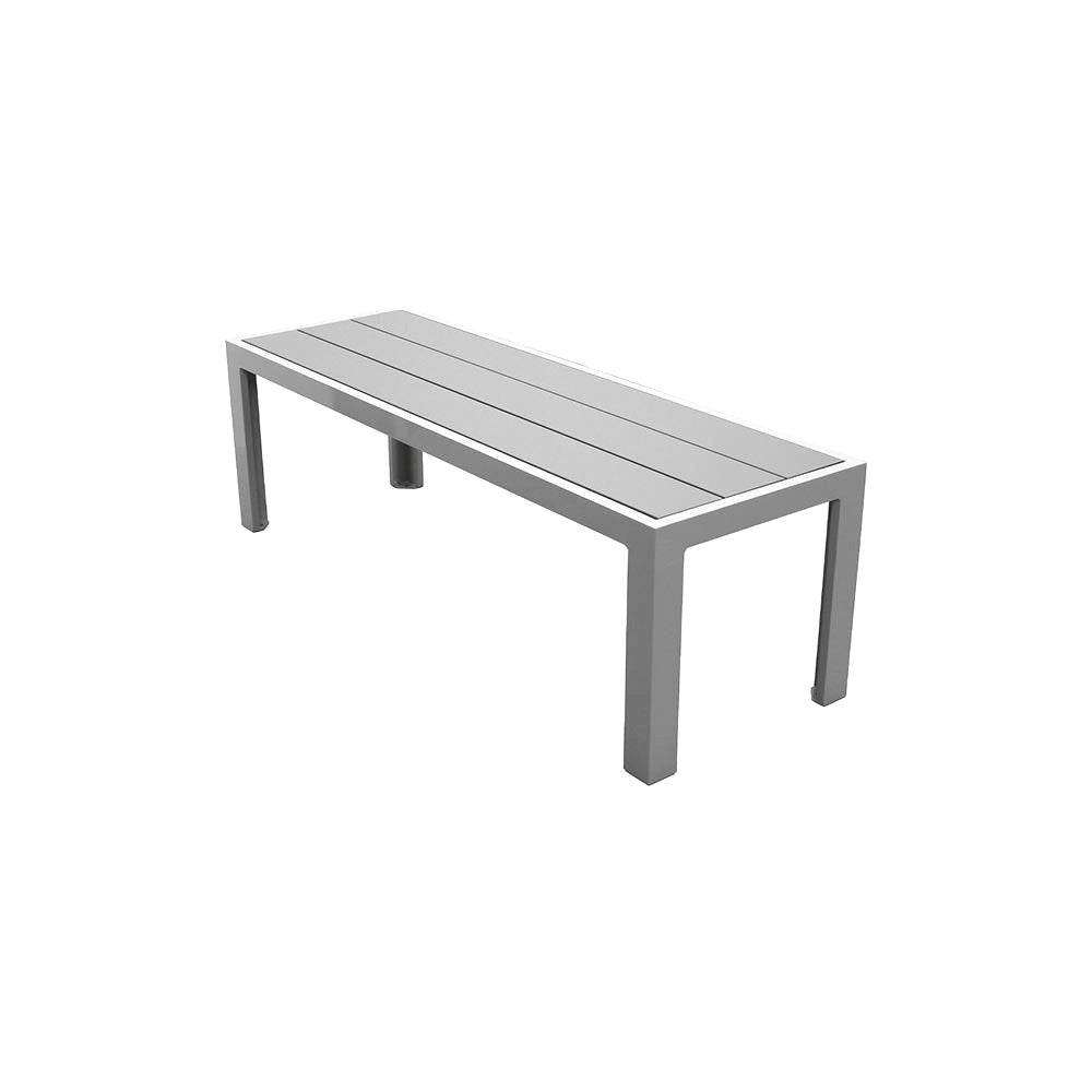 2229 Urban Dining Bench — Metal Powder Coat — 72 Aluminum — digitally rendered color preview