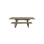 MF1059 8' Portable ADA Compliant Park Picnic Table — Metal Powder Coat — S44 Putty — digitally rendered color preview