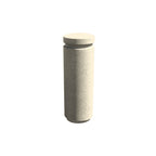 TF6021 Concrete Bollard with Reveal Line and Dome Top — Acid Wash — A20 White — digitally rendered color preview