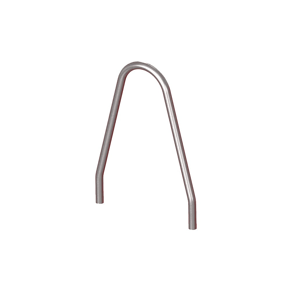 MF9021 Inground Mount Bola Metal Bike Rack — Metal Powder Coat — 9 White — digitally rendered color preview