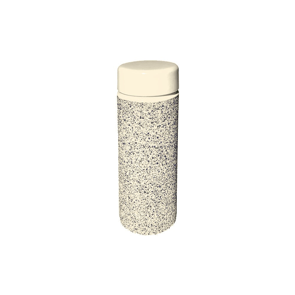 TF6016 Concrete Bollard with Reveal Line — Acid Wash — A20 White — digitally rendered color preview