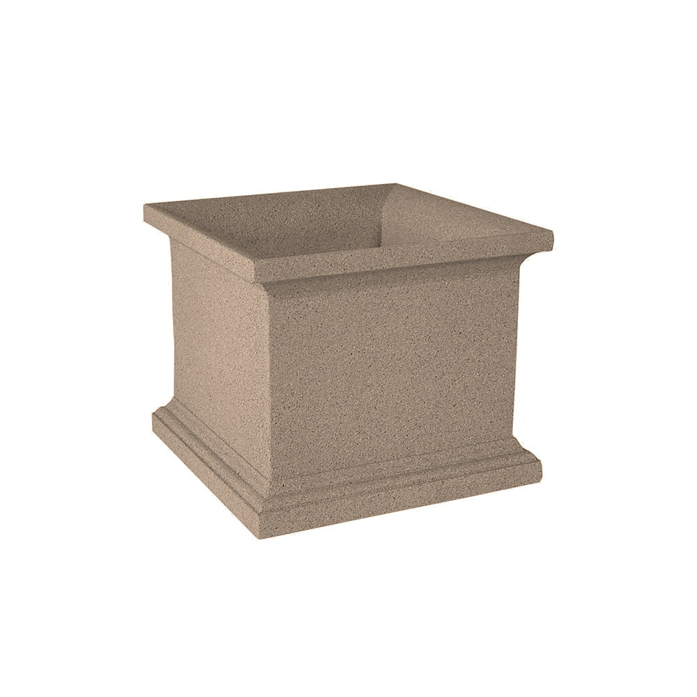 WS440 Square Concrete Planter — Acid Wash — A21 Buff — digitally rendered color preview