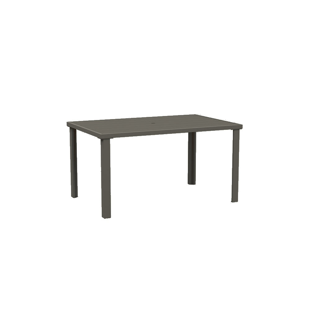 Lorna Dining Table Series — Recycled Plastic Lumber — 76 Gray — digitally rendered color preview