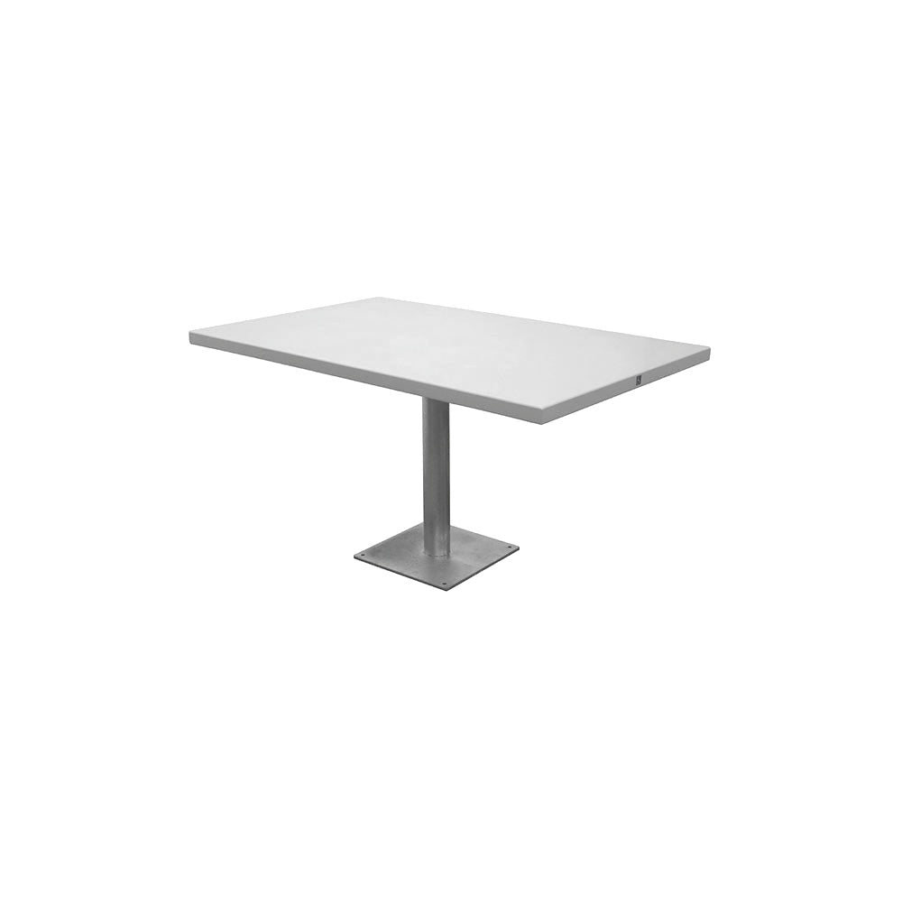 Spectrum Dining Table Series — Premium Ground & Polished — G33 Misty Gray — digitally rendered color preview