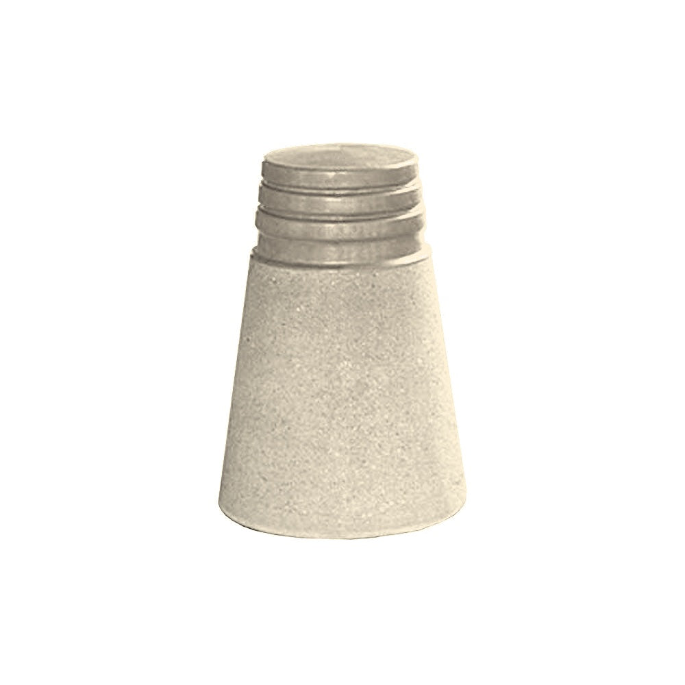 TF6070 Concrete Cone Bollard — Acid Wash — A20 White — digitally rendered color preview