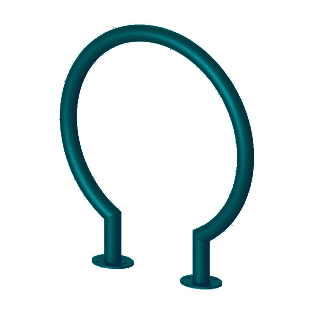 MF9022 Surface Mount Circle Bike Rack — Metal Powder Coat — S8 Teal — digitally rendered color preview