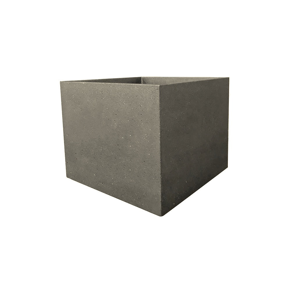 TF4358 Square Concrete Planter — Acid Wash — A20 White — digitally rendered color preview