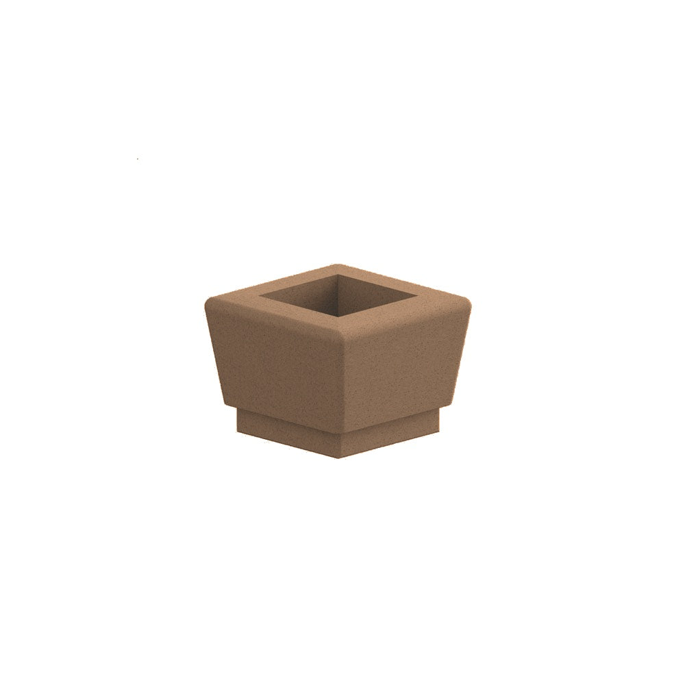 WS9126 Our Town Single Square Planter — Acid Wash — A22 Sand — digitally rendered color preview