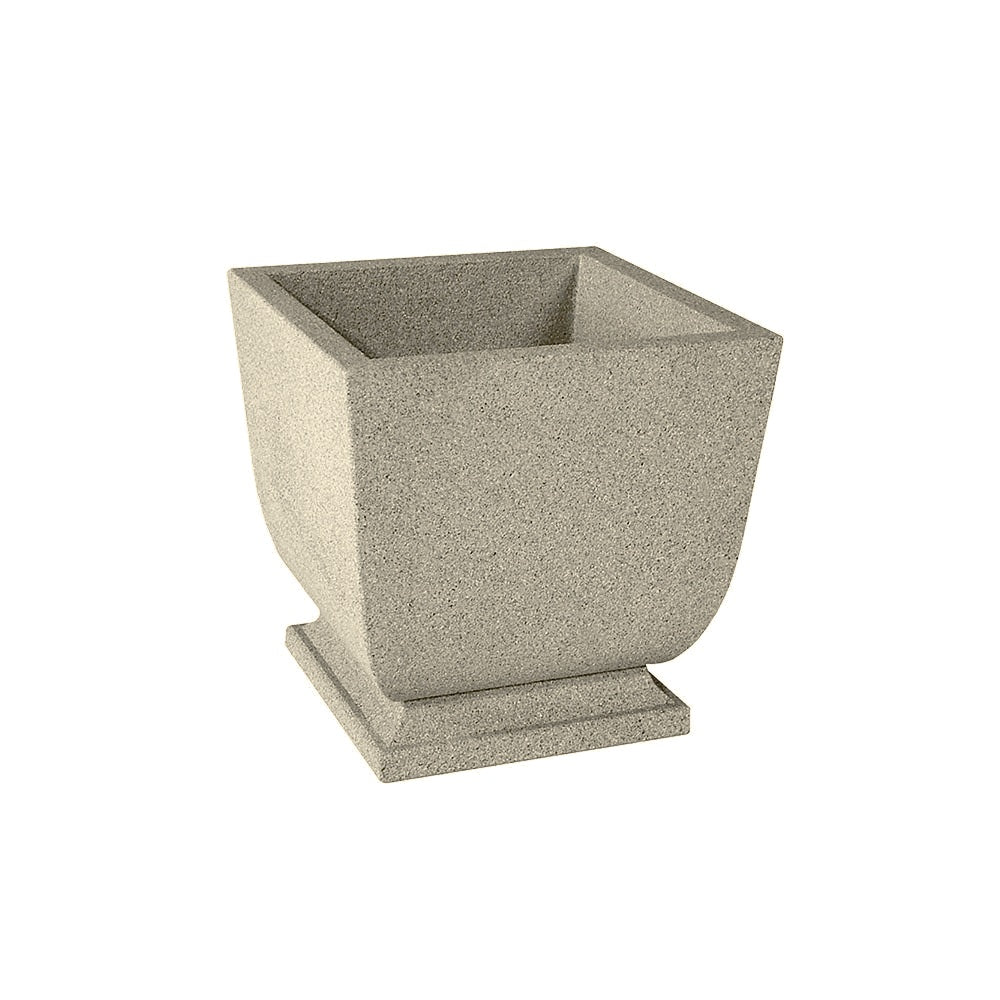 WS450 Square Concrete Planter — Acid Wash — A20 White — digitally rendered color preview