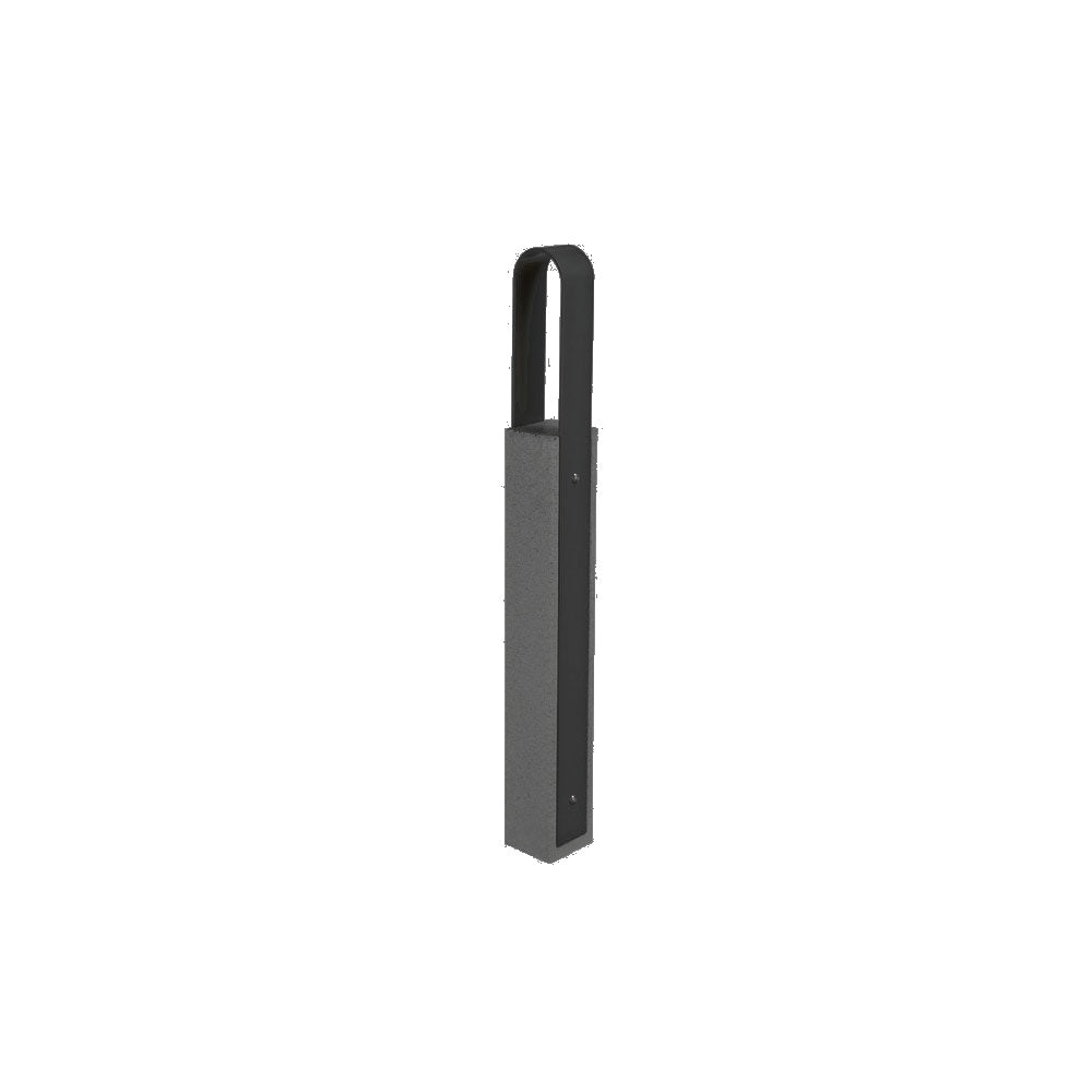 DF6520 Collaboration Vault Bike Bollard - Tall/Rounded — Weatherstone — W38 Night — digitally rendered color preview