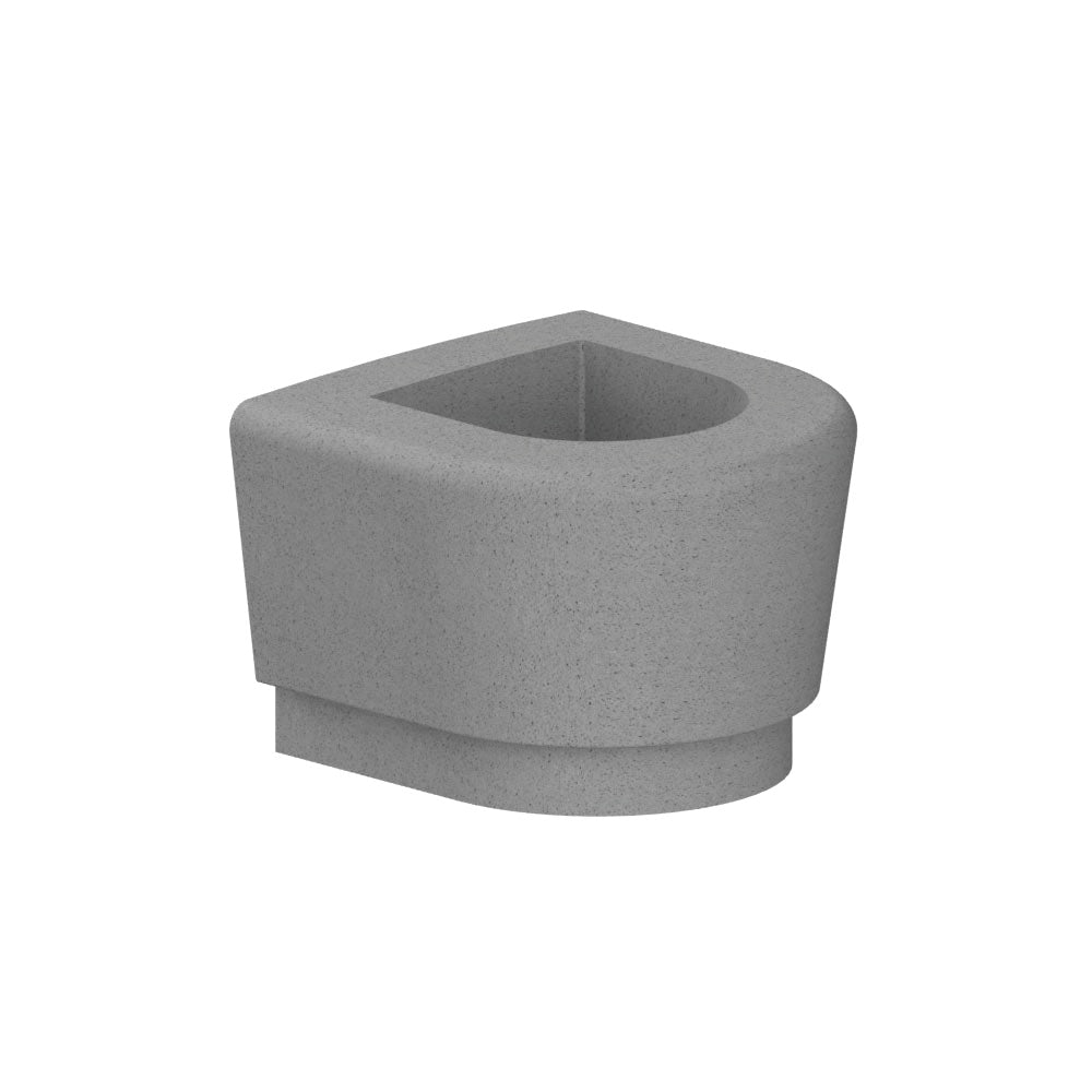 WS9073 Our Town Curve Planter end — Weatherstone — W31 Fog — digitally rendered color preview