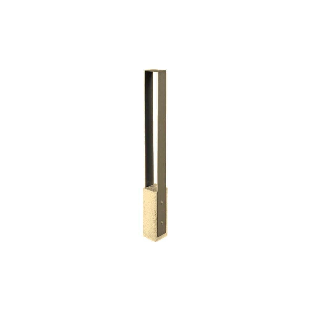 DF6525 Collaboration Vault Bike Bollard - Short/Square — Metal Powder Coat — 7 Sand — digitally rendered color preview