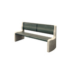 TF5966 Concrete & Metal Park Bench — Weatherstone — W20 White — digitally rendered color preview