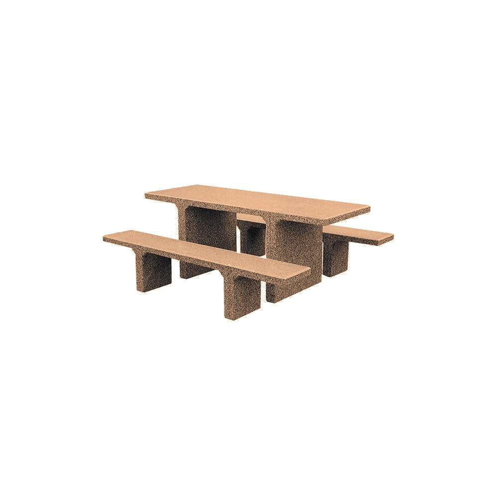 TF3225 Concrete Picnic Table Set — Acid Wash — A22 Sand — digitally rendered color preview