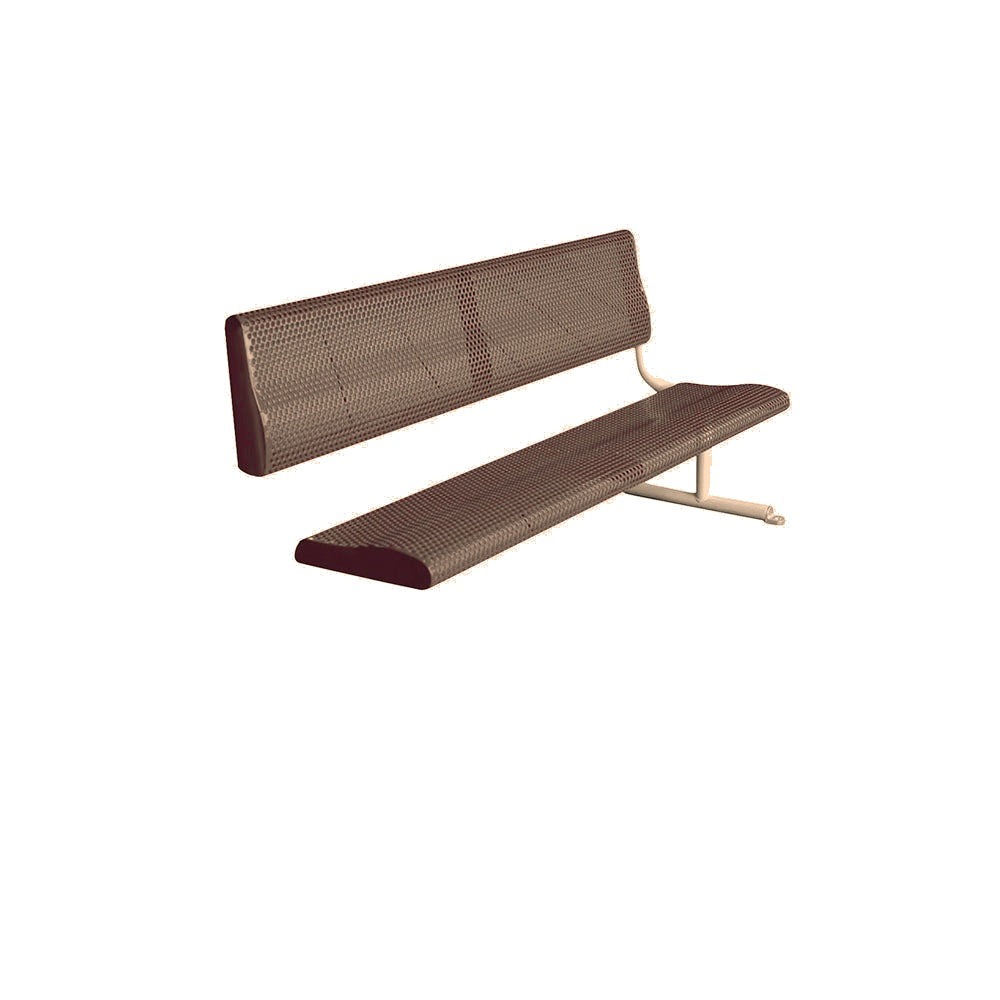 MF2018 Ergo Armless Metal Bench Add-on — Metal Powder Coat — S44 Putty — digitally rendered color preview