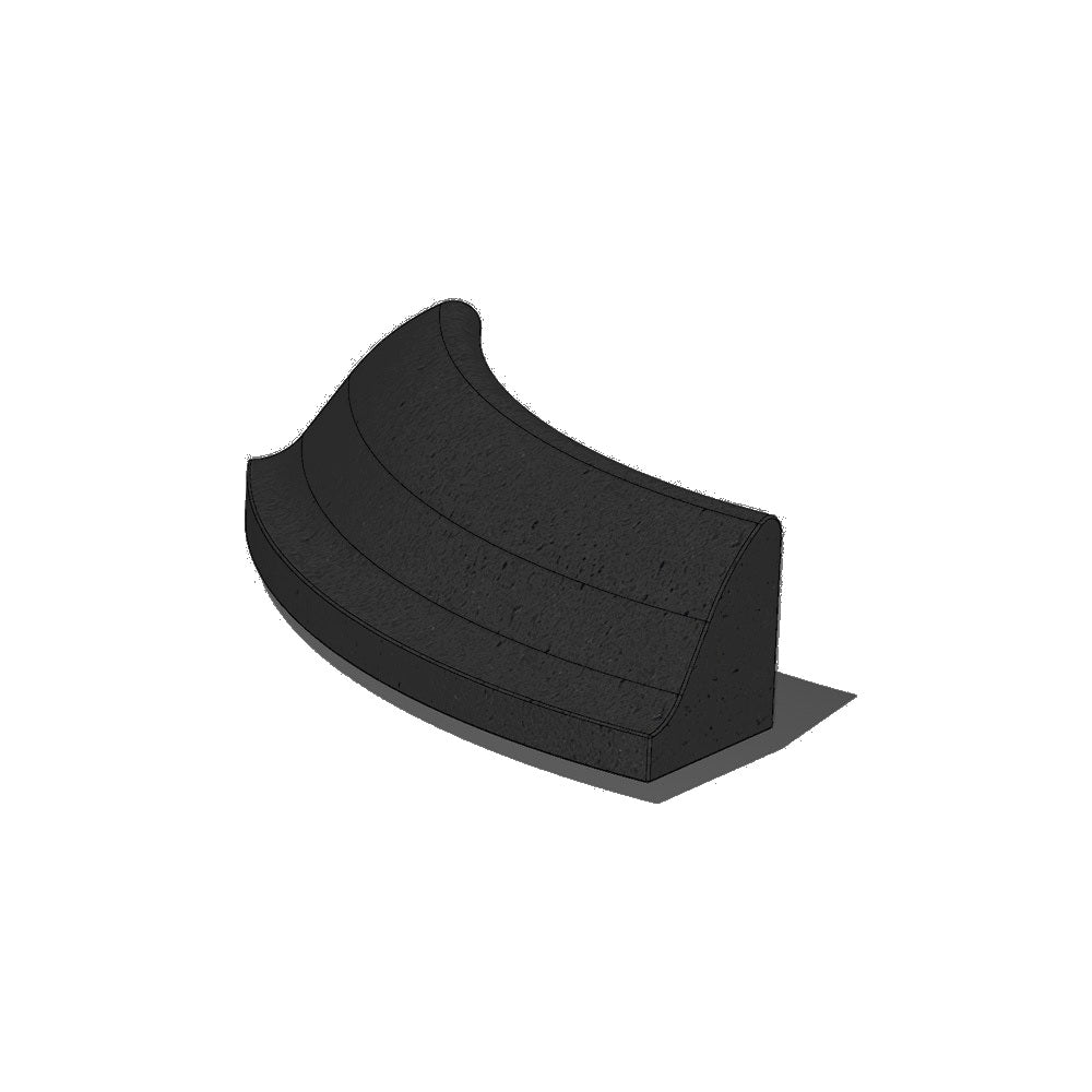 ZB.RP.01 Round Concrete Planter — Weatherstone — W38 Night — digitally rendered color preview