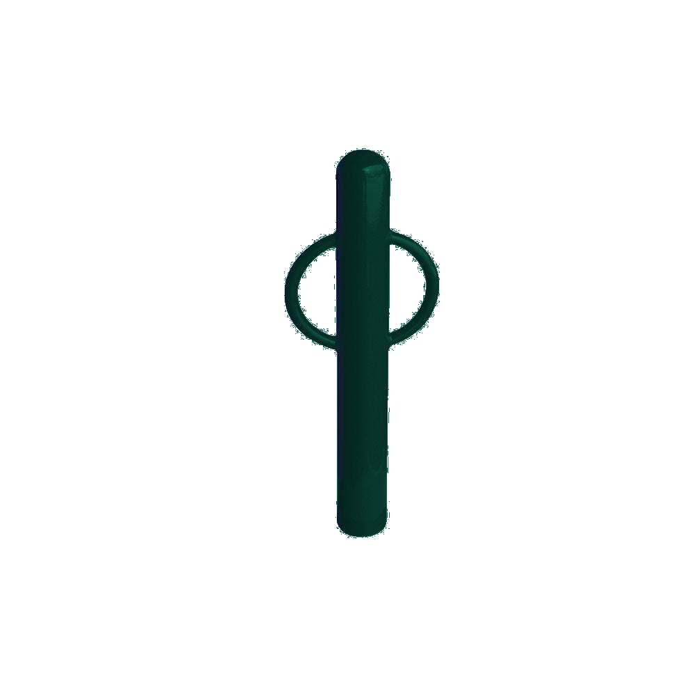 MF9014 Inground Mount Bike Post Bollard — Metal Powder Coat — S29 Green — digitally rendered color preview