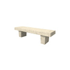 TF5030 Concrete University Bench — Weatherstone — W20 White — digitally rendered color preview