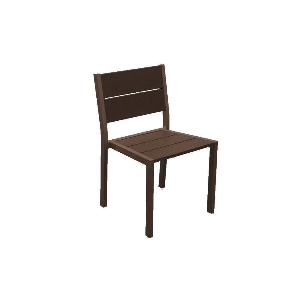 2307 Lorna Dining Chair — Metal Powder Coat — S45 Brown — digitally rendered color preview