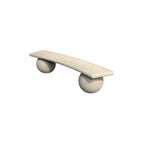 TF5140 Concrete Radius Bench — Weatherstone — W20 White — digitally rendered color preview
