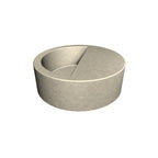 WS122 Concrete Planter with Seat — Acid Wash — A20 White — digitally rendered color preview