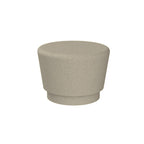 WS908 Our Town Single Round Bench — Weatherstone — W20 White — digitally rendered color preview
