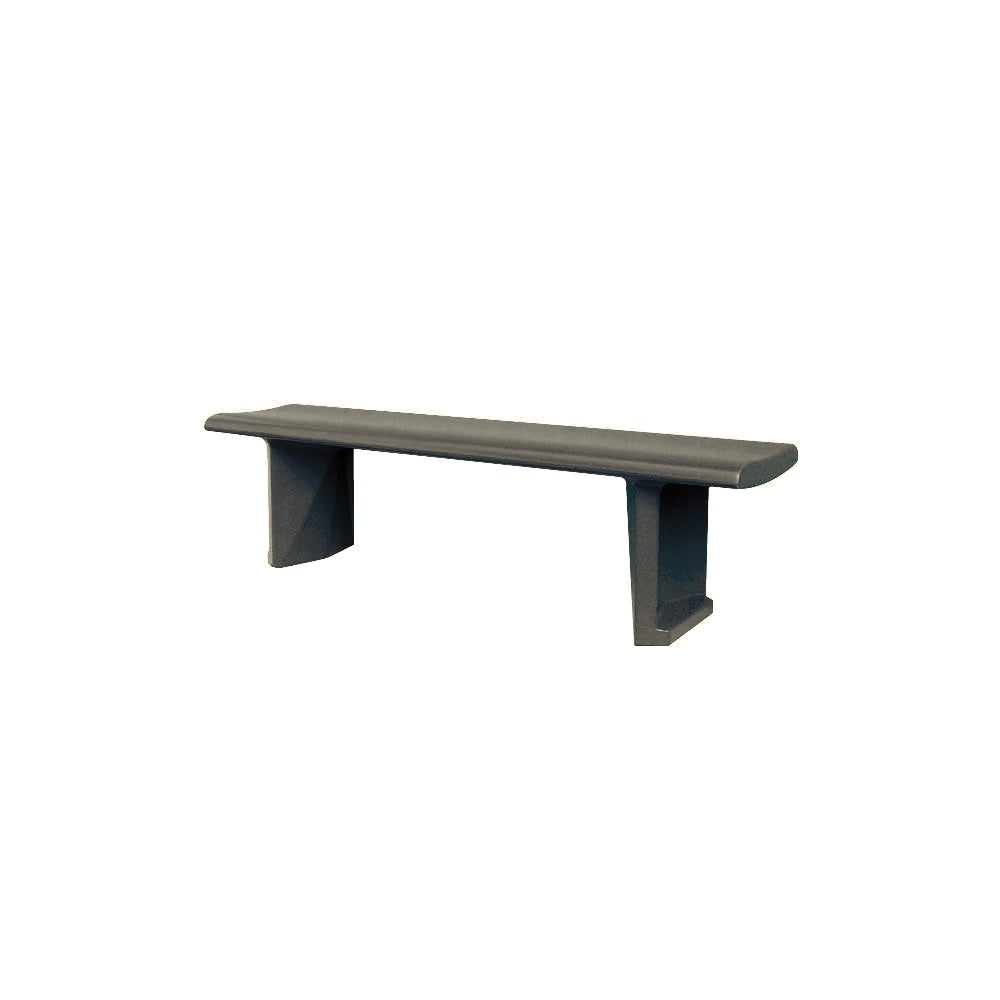 TF5020 Contour Concrete Bench — Weatherstone — W20 White — digitally rendered color preview