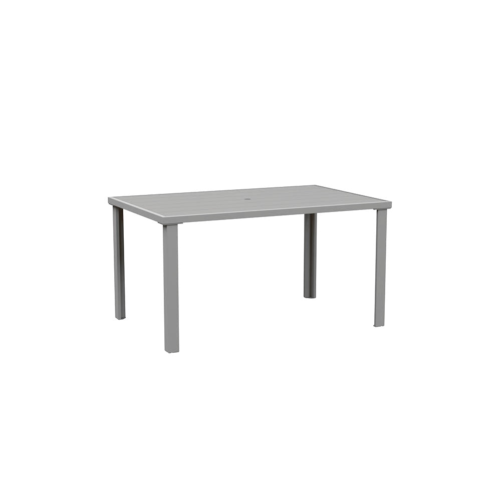 Lorna Dining Table Series — Metal Powder Coat — 72 Aluminum — digitally rendered color preview