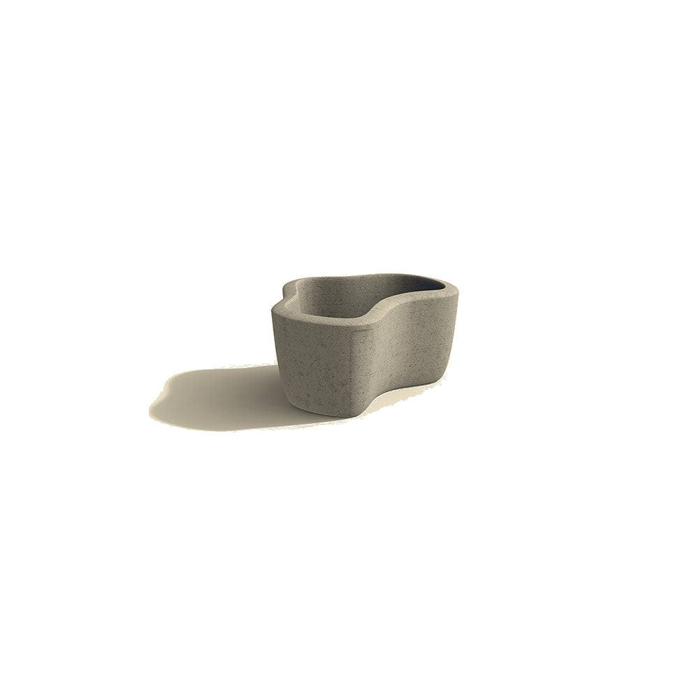 ZB.FI.05 Small Fiord Planter — Weatherstone — W23 Gray — digitally rendered color preview
