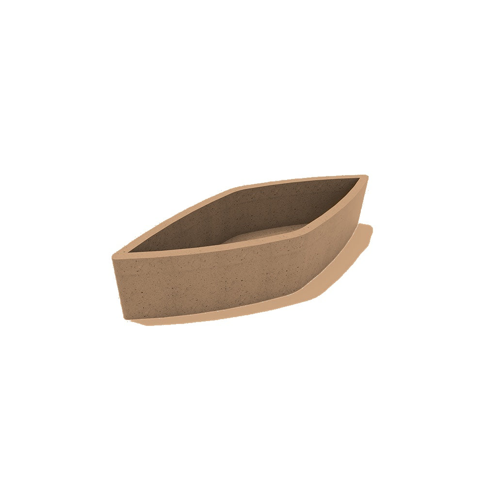 ZB.DP.01 Small Drip Planter — Weatherstone — W22 Sand — digitally rendered color preview