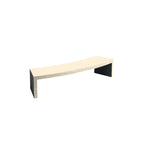 TF5160 Concrete Radius Bench — Weatherstone — W20 White — digitally rendered color preview