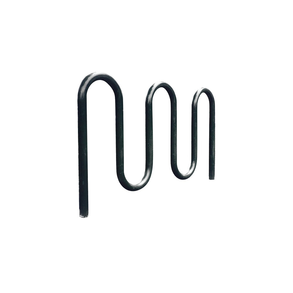 MF9012 Inground Mount 5 Loop Bike Rack — Metal Powder Coat — 9 White — digitally rendered color preview